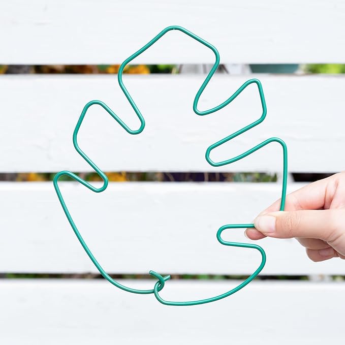 5PCS Monstera Plant Stem Support 7.3*6.25IN Adjustable Holder for Indoor Plants, Durable Metal Structure with Gentle Clips, Perfect for Fishbone Cactus & Climbing Plants, Ideal Gardening Gift