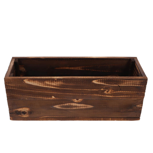 Veemoon Wooden Planter Box for Succulents and Herbs, Rectangular Outdoor Flower Pot, Large 40x14x15cm Corrosion-Resistant Wood Garden Window Box Suitable for Balcony and Patio