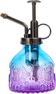 Glass Plant Mister Spray Bottle, Vintage Plant Spritzer, Succulent Watering Bottle with Top Pump, Small Plant Sprayer Mister Watering Can for Indoor Outdoor Houseplant - Blue Purple Gradient