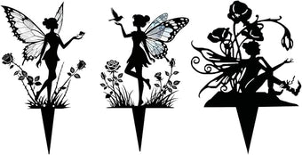 3Ps Garden Decor,Yard Decorations Outdoor,Fairy Decor,Suitable for Courtyard, Flower pots, lawns, Flower beds Decoration, Gifts
