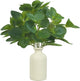 Haiyxinn Small Fake Plant in Ceramics Pot, Eucalyptus Potted Artificial Plants Indoor 14" Artificial Greenery UV Resistant Faux Eucalyptus Plant for Bathroom Shelf Office Desk Table Home Decor