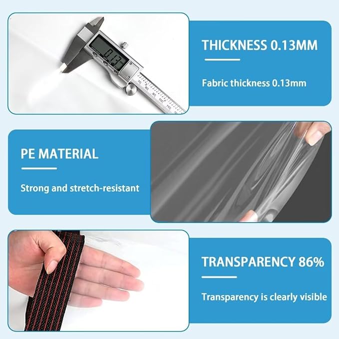 Clear Tarps with Grommets12x12ft,Heavy Duty Waterproof Tarp Cover,Transparent PVC Vinyl Tarpaulin for Outdoor,Plant,Garden,Chicken Coop,Patio,cat Litter