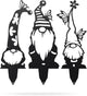 RealSteel Metal Garden Gnomes Set – 3 Pack Steel Lawn Ornaments, Cute & Funny Garden Statues, Weather-Resistant Outdoor Décor, Whimsical Yard Decorations, for Garden Lovers & Home Décor