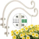 Maosen 16 Inch Plant Hangers Outdoor 2 Pack White, Heavy Duty Plant Hanging Bracket Hook for Flowers Baskets Planter Pots Bird Feeder Lanterns Wind Chimes Outdoor Indoor