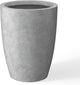 Kante 18.1" H Tall Round Concrete Planter for Outdoor Indoor, Modern Decorative Plant Pots with Drainage Hole & Rubber Plug for Home & Garden Natural Concrete