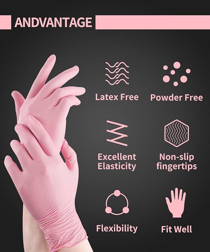PROMEDIX P Nitrile Disposable Gloves,4mil-100 Count,Gloves Disposable Latex Free,Powder Free for Cooking,Household,Food safe