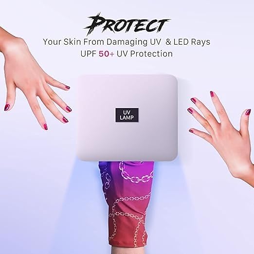 ManiGlovz -The Original Dermatologist Recommended UPF 50+ UV Protective Manicure and Sunblock Fingerless Gloves, Sun Protection, Driving and Gel Manicure Gloves in French Kiss