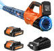 2026 Upgrade Leaf Blower, Leaf Blower Cordless with 2 * 2.6AH Batteries and Fast Charger, 450CFM &150MPH and 2 Speed Mode, Lightweight Electric Leaf Blowers for Lawn,Yard, Leaves, Dust,Snow Care