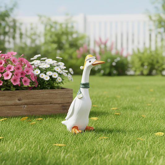 Newinhome Porch Goose Garden Statue, Porch Goose Statue for Outdoor Decor