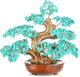 MASGEMES Natural Turquoise (360 Large Beads) Crystal Tree Bonsai – Throat Chakra Healing Tree of Life, Feng Shui Positive Energy Decor for Home Office & Meditation Spaces 8''