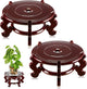 Geetery 2 Pcs 4 to 12 in Wooden Plant Stands Indoor Chinese Oriental Plant Stand for Vase Fishbowl Flower Pot Lamp Redwood Base Vintage Display Rack Decor(4 Inch)