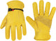 HANDLANDY Men Leather Gardening Gloves, Utility Work Gloves for Mechanics, Construction, Driver