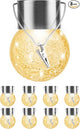 Solar Lights Outdoor Hanging Decorative Globe 8 Pack, Waterproof Solar Lantern with Handle and Clip, Solar Powered Glass Ball Lights for Garden Yard Fence Tree Umbrella Holiday Décor, Warm White