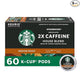 Starbucks K-Cup Coffee Pods, Medium Roast Coffee With 2X Caffeine House Blend For Keurig Coffee Makers, 100% Arabica, 6 Boxes (60 Pods Total)