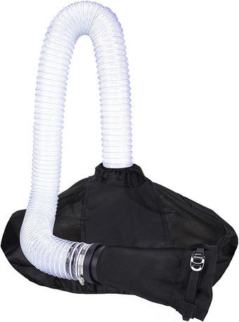Universal Leaf Collection System for Leaf Blowers & Vacuums, Fits Up to 5” Diameter, Transparent Observation Tubes, Adjustable Mesh Cover for 32–96 Gal Bins