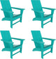 WestinTrends Ashore Modern Outdoor Folding Adirondack Chair (Set of 4), Turquoise