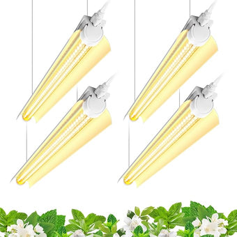 Barrina Grow Light Bulb, 96W(4 x 24W), Full Spectrum 2FT LED Grow Light, V-Shape T8 LED Grow Light Strips, Plant Lights for Indoor Plants, 4-Pack