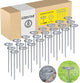 Landscape Fabric Pins, Thickened 8 Gauge Circle Top Landscape Pins-120 Pcs, Not Easy to Bend 6 inch Galvanized Landscape Fabric Stakes, More Holding Power Than U-Shape Garden Staples(120)