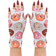 ManiGlovz - The Original UPF 50+ UV Light Protective Nail Gloves for Women, with Aloe Vera, Polyester and Lycra Materials, in Doughnot Print
