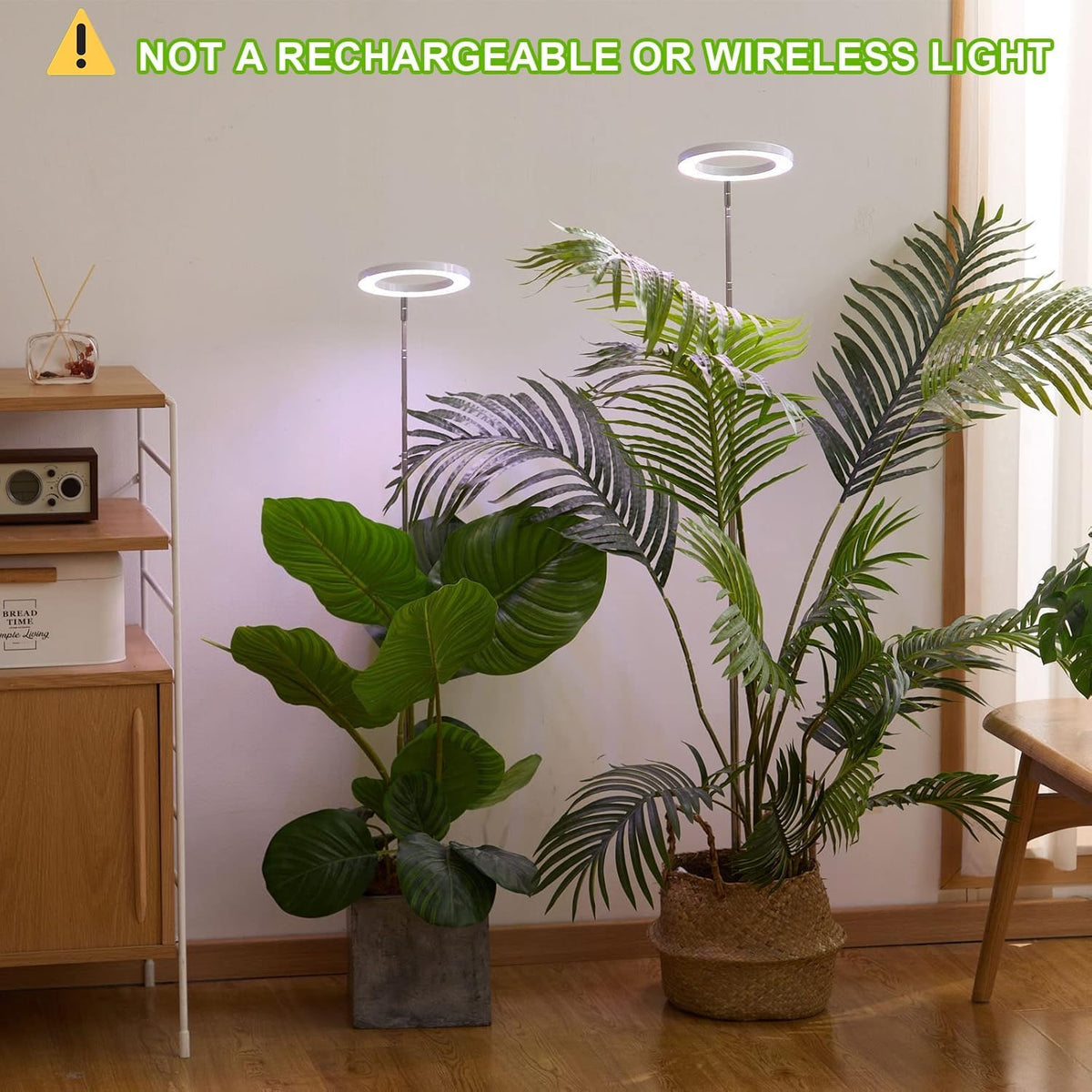 yadoker Plant Grow Light,LED Growing Light Full Spectrum for Indoor Plants,Aluminum Black Plant Lights,Height Adjustable, Automatic Timer, 5V Low Safe Voltage