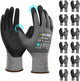 DULFINE Safety Work Gloves MicroFoam Nitrile Coated-12 Pairs Pack,Seamless Knit Nylon Glove with Black Micro-Foam Nitrile Grip,Ideal for General Purpose,Automotive,Home Improvement,Painting(Small)