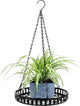 PIKAMAO Metal Plant Hanger Indoor Outdoor, Plant Hanger for Indoor Outdoor Plants, Flower Pot Hanging Plant Holder, Hanging Plant Shelf, Black, 1pcs