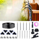 360° Adjustable Drip Irrigation System - 20FT Garden Watering System with 5 Nozzles, Garden Irrigation System, Greenhouse Accessories, Atomizing System for Yard, Lawn, Plants, 5/16 inch Hose