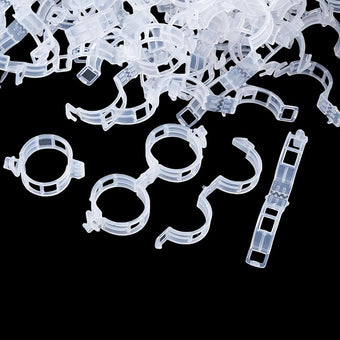 200 Pcs Plant Support Clips,Plastic Clips for Securing Plants,Tomato Vine Clips,Plant Fixing Clips,Garden Clips for Climbing Plants,Grape and Vine Vegetables (200, White)