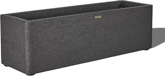 TerraDeco 31 Inch Rectangular Concrete Planter,Durable All-Weather Use with Drainage Holes,Large Rectangular Planter for Outdoor Indoor Plants