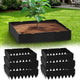Riokko Planting Grow Rings, Garden Landscape Edging Border Ring, Square 16 Inch, Perfect for Deep Watering Veggies Herbs & Flowers, Protection and Edging of Garden Plants, Pack of 6, Black