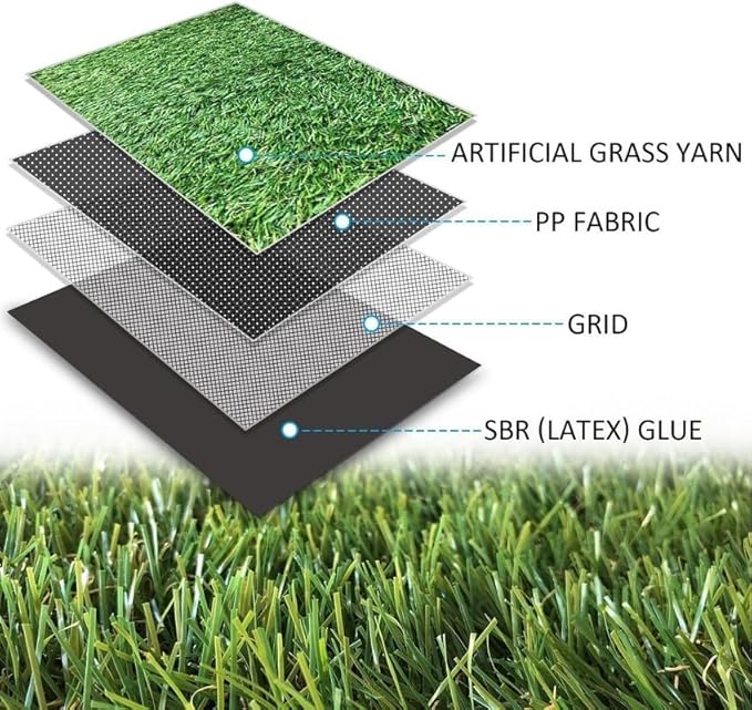 Petgrow Artificial Grass Turf 12FTX82FT(984 Square FT),- Realistic & Thick Synthetic Fake Grass Mat for Outdoor Garden Landscape Pet Dog Grass Rug Faux Turf