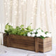 Efavormart 24"x6" Smoked Brown Rectangle Wood Planter Box with Plastic Liner, DIY Rustic Wooden Window Box for Wedding Table Centerpieces and Farmhouse Party Decor