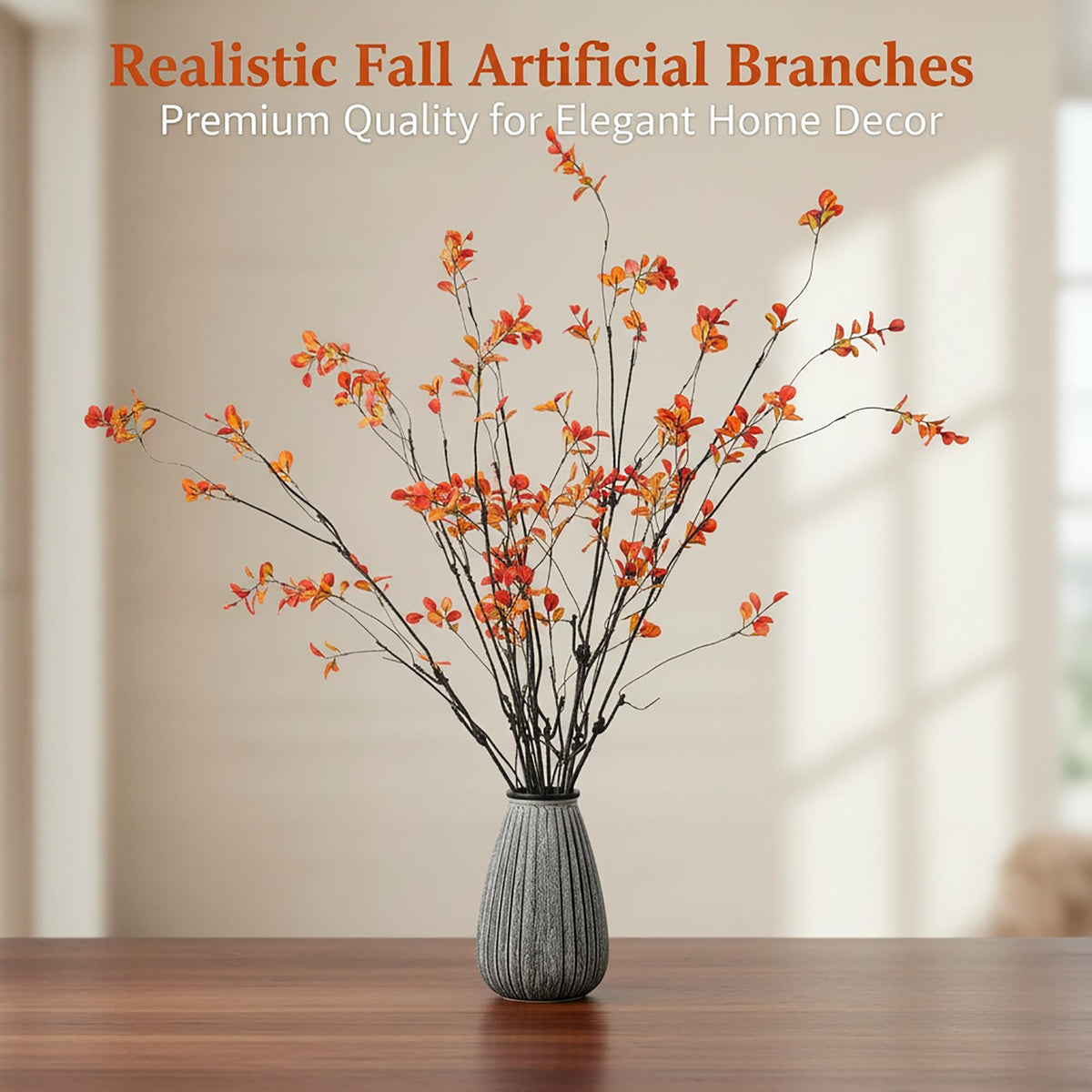 MISSWARM Faux Eucalyptus Stems for Vase, Artificial Greenery Branches 10pcs