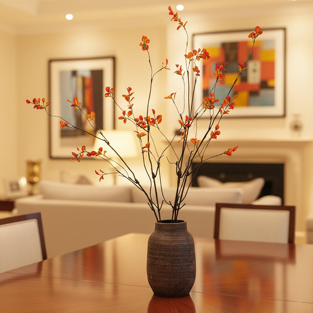 MISSWARM Faux Eucalyptus Stems for Vase, Artificial Greenery Branches 10pcs