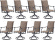 Soohow Swivel Outdoor Dining Chairs Set of 8, Patio Swivel Dining Chair with Textilene Fabric, Outdoor Metal Armchair All Weather Resistant, Ergonomic Comfort, Perfect for Patio, Backyard, Balcony