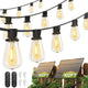 addlon 204FT(96*2) Solar String Lights Outdoor,Waterproof Dimmable 60+4 LED