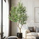 Erimda 7FT Faux Olive Tree with Tall Exquisite Planter Artificial Olive Tree Tall, Potted Fake Olive Plant with 1710 Real Touch Leaves, Indoor Outdoor Home Garden Office Decor