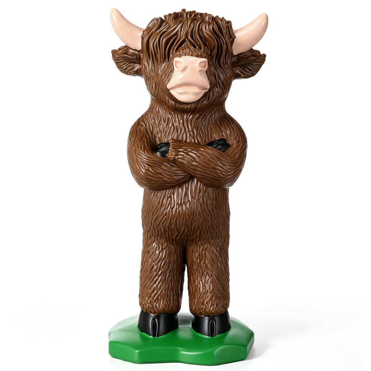 Wenqik Highland Cow Porch Statue Small Cute Figurines for Porch, 16 Inch