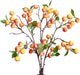 Forlaoers Real Looking 4Pcs 21.6 Inch Orange Artificial Flowers Faux Berries Stems Artificial Berry with Branches for Party Christmas Decorations Bedroom Desk Table Vase Fillers Home Decor