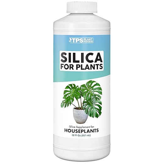 TPS NUTRIENTS Silica for Houseplants, Liquid Silicon Plant Food for Strong Stems and Healthy Leaves, Liquid Plant Fertilizer, 32 oz (1 Quart)
