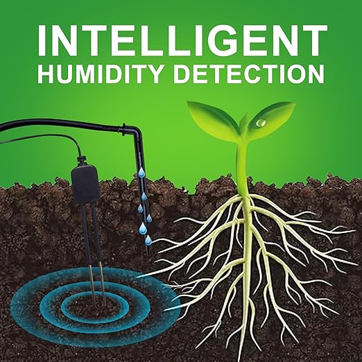 （2 Sets） Indoor Plant Automatic drip Irrigation kit Suitable for Automatic Watering System of 15 Potted Plants, programmable Water Timer, Intelligent Humidity Detection (2 Sets)