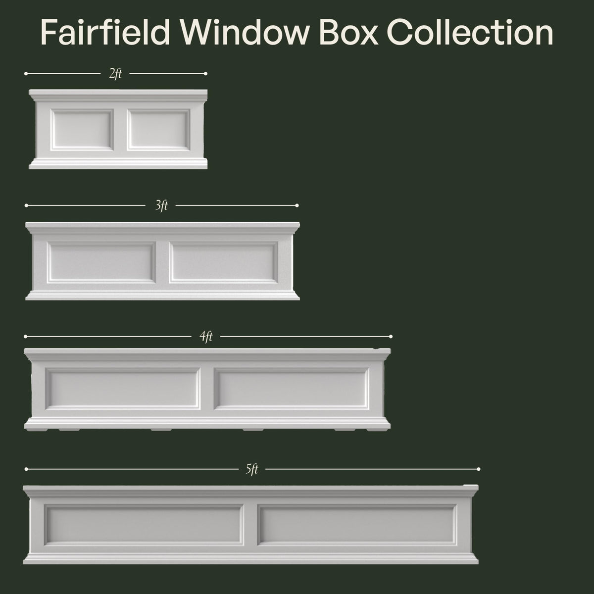 Mayne Fairfield 36in Self-Watering Rectangular Window Box Planter, Black