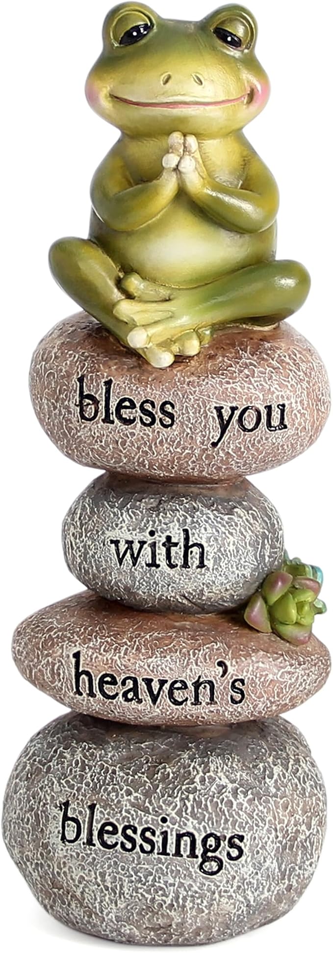 Xintim Garden Yoga Frog Statue Decor Meditation Zen Yoga Frog Figurines for Home and Garden Decoration, Gifts for Women Patio Yard Lawn Outdoor Sculptures, Bless You