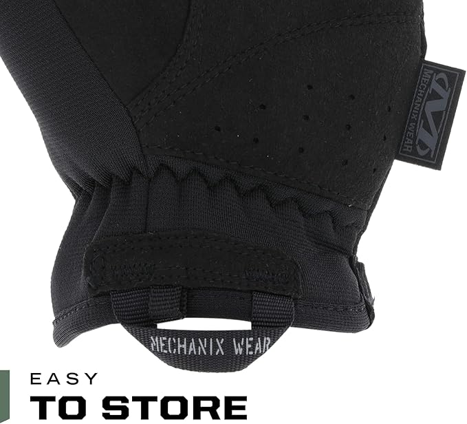 Mechanix Wear FastFit Tactical Gloves - Heavy Duty Lightweight Multipurpose Gloves - Flexible Grip & Reinforced Palm - Touchscreen Capable - Large - Covert Black