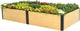 Vego garden Woodgrain Series Raised Garden Bed, 16'' Tall 4' x 8' Wooden-Look Metal Planter Box Outdoor for Gardening Vegetables, Flowers, Herbs