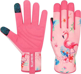 Leather-Gardening-Gloves for Women,Thorn-Proof Work-Gloves for Weeding,Digging,Planting,Pruning Yard garden Gloves