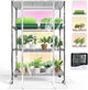 Bstrip Indoor Greenhouse with Grow Light, Plant Stand with 3 Pack Full Spectrum Plant Lights , 3 color modes, Plant Shelf with Tent for Indoor Plant, Seed Starting, Seed Tray, 35.4"x13.8"x59"