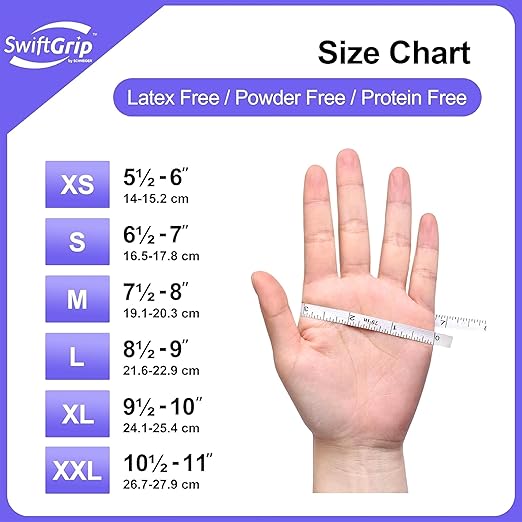 Disposable Nitrile Exam Gloves, 3mil, XS, Box of 100, Violet Nitrile Gloves Disposable Latex Free for Medical, Cleaning, Cooking & Esthetician, Food-Safe, Powder-Free, Purple, Non-Sterile