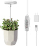 LORDEM Grow Light, Full Spectrum LED Plant Light for Indoor Plants, Height Adjustable Growing Lamp with Auto On/Off Timer 4/8/12H, 4 Dimmable Brightness, Ideal for Small Plants