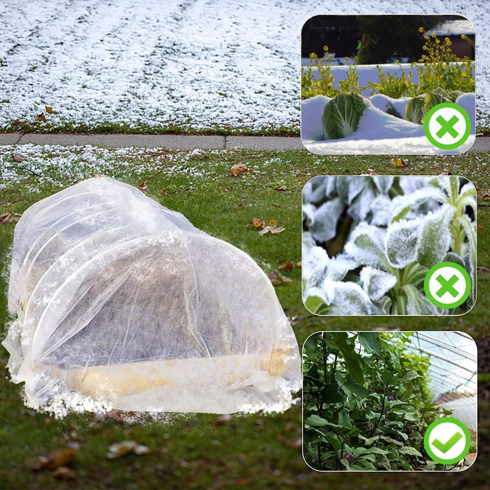 Vocray Frost Cloth Plant Freeze Protection, 10x50 Ft Floating Row Cover